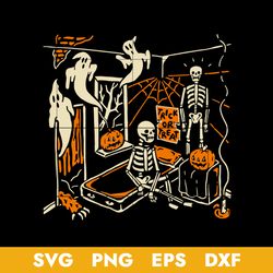 Halloween Party Horror Skeleton Svg, Halloween Svg, Png Dxf Eps Digital File