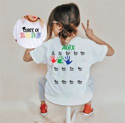 Hand Print Graduation Tee, Add Handprint Every Year, Preschool Shirt, Back To School Shirt, Class Of 2035 Personalized S