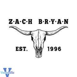 Zach Bryan EST 1996 SVG Zach Bryan Bullhead SVG Cricut File