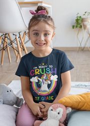 Kids 1st Grade T Shirt First Grade Shirt Girl's Crush 1st Grade Unicorn Shirt Cute Back To School Shirt Dabbing Unicorn