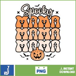 Halloween Sublimation PNG Fall Png, Ghost Png, Pumpkin Png, Retro, Daisy, Smiley Face, Fall Season Png, Instant Download