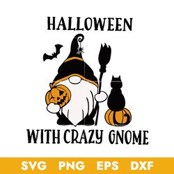 Halloween With Crazy Gnome Svg, Halloween Svg, Png Dxf Eps Digital File