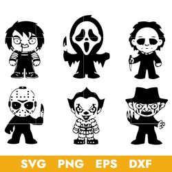 Horror Movie Characters Bundle Svg, Halloween Svg, Png Dxf Eps Digital File