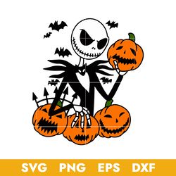 Jack Skellington Pumpkin Svg, Halloween Svg, Png Dxf Eps Digital File