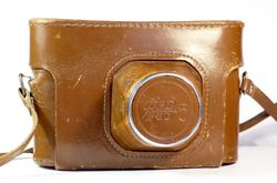 Genuine hard case camera bag for FED-5 FED-5C FED-5B with strap leather USSR
