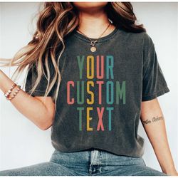 Custom Shirt, Your Custom Text Shirt, Retro Custom Tshirt, Personalized Shirt For Women Toddler Mom, Vintage Style Tee,