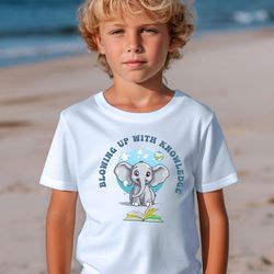 Cute Kids School Shirt, Elephant lovers kids T shirt, New school year shirt for kids, elephant shirt, Back to school shi