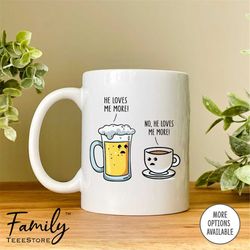 Beer and Coffee - Mug - Funny Coffee Mug - Beer Lover Gift - Funny Gift For Him