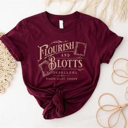Wizard Book Shop T-Shirt , Book Nerd Tee , Bookish Shirt, Subtle Harry Shirt, Magical School, Universal Trip Shirt, Pott