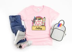 Personalized Name Girl Shirt, Personalized Retro School Shirt, Custom Girl Shirt, Toddler Name Shirt, Retro Apple, Back