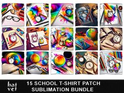 Back To School T-Shirt Design Bundle , School TShirt Print , Rainbow School  Shirt Print Design , School TShirt Sublimat