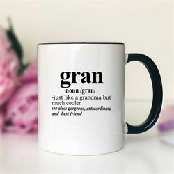 Gran Noun Coffee Mug  Gran Gift  Gran Mug  Gift For Gran