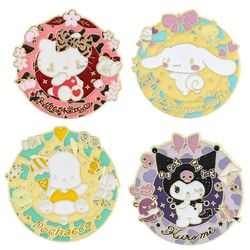 Hot Anime Badge Pins for Backpacks Kawaii KT Cat Lapel Pins Cute Cartoon Enamel Brooches Jewelry Gender Unisex Model Num