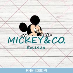 Retro Mickey and Co PNG 300DPI, Disney Floral PNG, Mickey and Friends PNG, Mickey and Co 1928 PNG, Disney Trip PNG