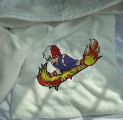 NIKE X Shoto Embroidered Sweatshirt, Anime Embroidered Sweatshirt, Custom Brand Anime Embroidered Crewneck, Anime Custo