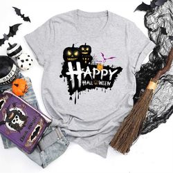 Happy Halloween T Shirt, Halloween Costume Gift for Friends, Halloween Pumpkin, Halloween Gift, Happy Halloween