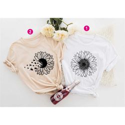 Sunflower Shirt, Floral Tee Shirt, Flower Shirt, Garden Shirt, Womens Fall Shirt, Sunflower Tshirt Sunflower Shirts. Sun