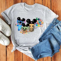 Mickey Shirt, Stitch,Baby Yoda, Baby Groot Shirt,Stitch & Baby Yoda Snacks Shirt-Disneyworld Family Shirts, Disneyland S