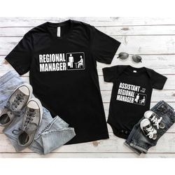 Regional Manager and Assistant to the Regional Manager Shirt, The Office, 1st Matching Kids Shirt,Fathers Day Gift,Match