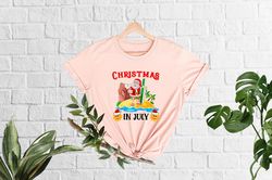 Christmas In July Shirt, Funny Summer T-Shirt, Summer Santa Shirt, Xmas In Summer, Xmas In July, Funny Christmas Shirt,