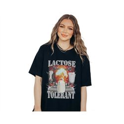 Lactose Tolerant SHIRT, Trendy Funny Meme Shirt, Comfort Color Shirt, Milk Lover Shirt, Vintage 90s Style Shirt, MEME SH