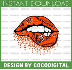 Bengals Lips Inspired png, Bears png, bengals png, Bears Clipart, Sublimation Football /NFL