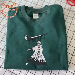 NIKE X Minato Embroidered Sweatshirt, Naruto Anime Embroidered Sweatshirt, Custom Anime Embroidered Crewneck, Best Anime
