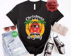 Funny Christmas in July Camper Van Santa and Reindeer Tshirt, Summer Vacation Trip Shirt, July Gift, Xmas in July