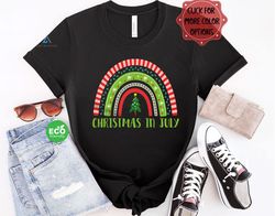 Christmas Tree Rainbow Shirt, Summer Chirtmas Shirt, Christmas in July Gift for Men Women Kids