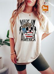 Retro Comfort 4th of July Shirt, Made In America Shirt, Distressed 4th of July Skeleton Shirt, Skull Sweatshirt, 4th of