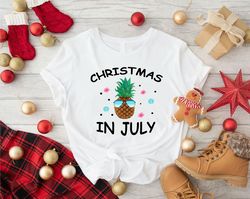 Christmas in July Pineapple Shirt,Christmas Shirt,Summer Vacation Shirt,Hawaiian Christmas,Christmas in Summer Gift,Trop