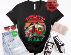 Christmas in July Santa Camping Trip Tshirt, Summer Vacation July Christmas Shirt, Gift for Camper, Summer Christmas Mat