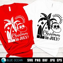 Christmas in July SVG, Summer Christmas SVG, Tropical Christmas SVG, Summer vacation svg