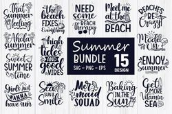 Summer Design Bundle | SVG PNG PES