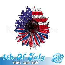 Patriotic Sunflower Png, Red White Blue Sunflower, Independence Day, Png File, Crafting, Sublimation, Instant Download