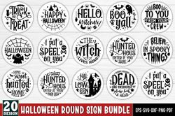 Halloween Round Sign Bundle, SVG Bundle