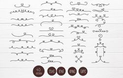 40 Heart Lines Bundle,SVG Cut Files