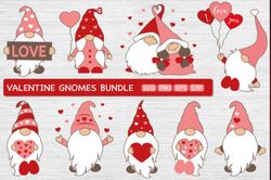 Valentine Gnomes Bundle Svg, Gnomes Svg