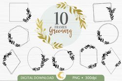 Greenery Wreaths Frame Bundle SVG
