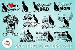 Greyhound Dog Lover Bundle Svg Png Dxf