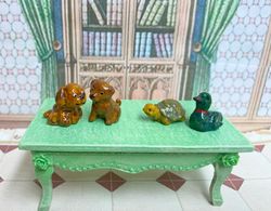 ceramic mini figurines. figurines for dollhouse. 1:12. mini figurines.