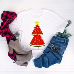 Christmas In July Shirt, Xmas in July Gift, Tropical Christmas Shirt, Watermelon TShirt,Summer Santa Shirt,Mele Kalikima
