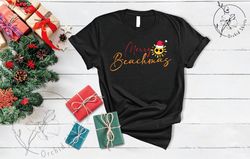Merry Beachmas Shirt, Funny Christmas in July Shirt For Women, Xmas in July Gifts, Summer Holiday Shirts, Christmas Beac