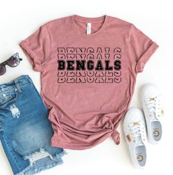 Bengals T-shirt, Football Shirts, Champions Tshirt, Playoffs Shirt, College Gift, Women's Team Top, Sports T-shirt, Game