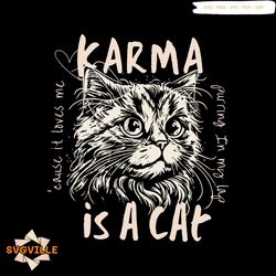 Karma Is A Cat Funny Me and Karma Vibe Like That SVG File