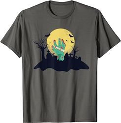 Zombie Hand With Positive Pregnancy Test Funny Halloween T-Shirt