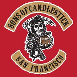 Sons of Candlestick Custom San Francisco 49ers Red T-shirt Size S-3XL