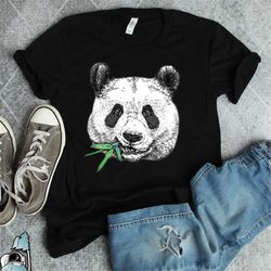 Panda Face, Panda T-Shirt, Cute Panda Shirt, Panda Gifts, Panda Animal Shirt, Panda Chewing Bamboo, Panda Art, Panda Pri