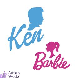 Barbie And Ken Couple Retro Doll Baby SVG Digital Cricut File