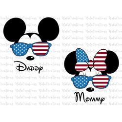 Fourth Of July Mommy Daddy Matching, 4th of July, American Flag, 1776 Svg, Memorial Day Freedom, Svg, Png Files For Cric